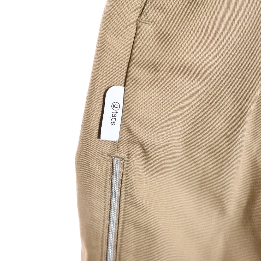 UNDERCOVER(アンダーカバー) 21AW ×WTAPS T/C TWILL SIDE ZIP 2TUCK PT ツイルサイドジップ 2タック パンツ ベージュ UC1B9501