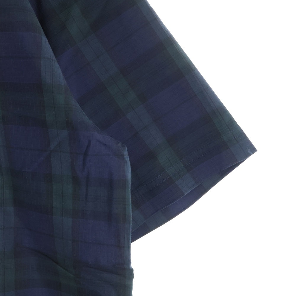 WTAPS(ダブルタップス) 21SS UNION 01 SHIRT ユニオン チェック 半袖シャツ ネイビー/グリーン 211TQDT-SHM03