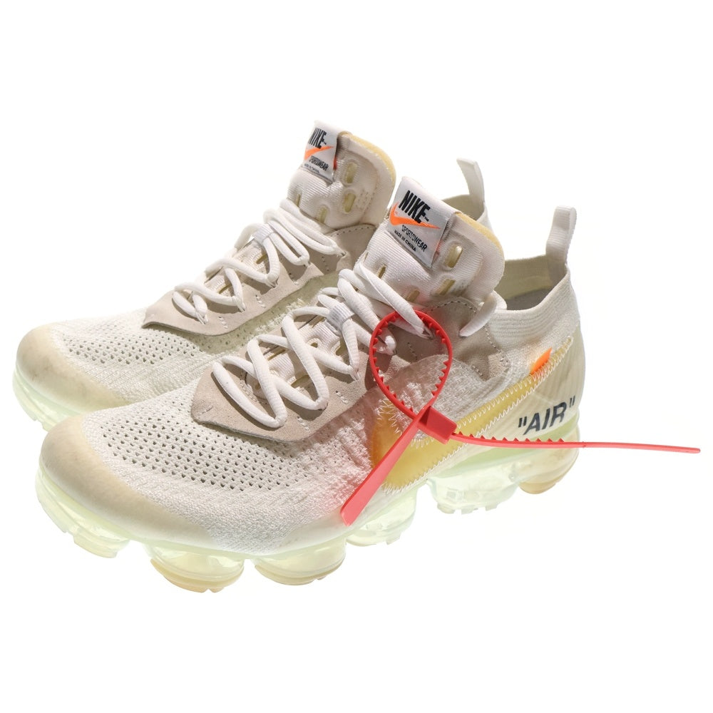 NIKE(ナイキ) ×OFF-WHITE THE 10 AIR VAPORMAX FK オフホワイト ザテン エアヴェイパーマックス フライニット ローカットスニーカー ホワイト US10/28cm AA3831-100