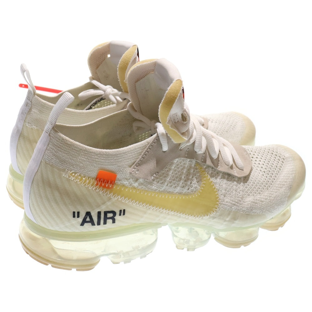 NIKE(ナイキ) ×OFF-WHITE THE 10 AIR VAPORMAX FK オフホワイト ザテン エアヴェイパーマックス フライニット ローカットスニーカー ホワイト US10/28cm AA3831-100