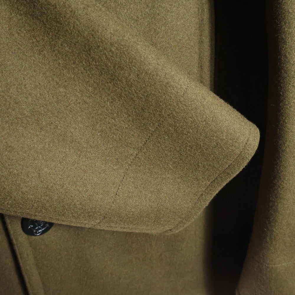 BY GLADHAND(バイグラッドハンド) ノッチドラペル ウール混 ダブル Pコート カーキ BYGH-16-AW-06