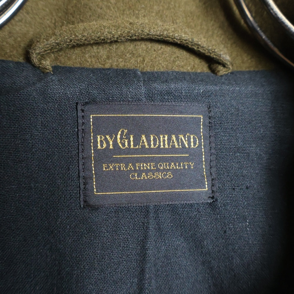 BY GLADHAND(バイグラッドハンド) ノッチドラペル ウール混 ダブル Pコート カーキ BYGH-16-AW-06