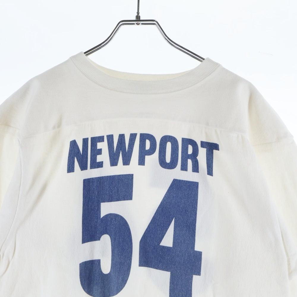 CHAMPION(チャンピオン) ×STANDARD CALIFORNIA スタンダード カリフォルニア 染み込みプリント 7分丈 半袖フットボールTシャツ カットソー ホワイト