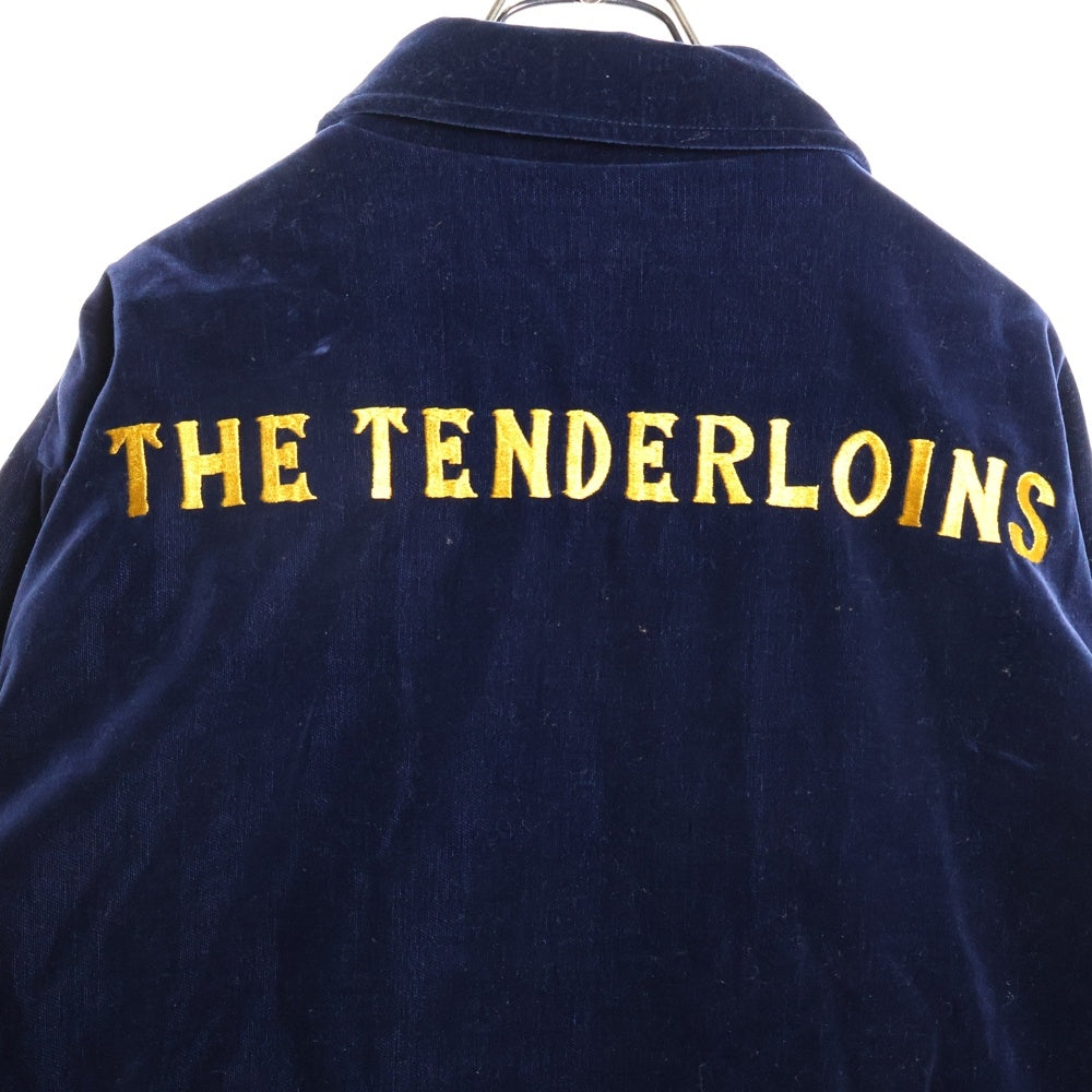 TENDERLOIN(テンダーロイン) バックロゴ刺繍 ベロア ボタンダウン