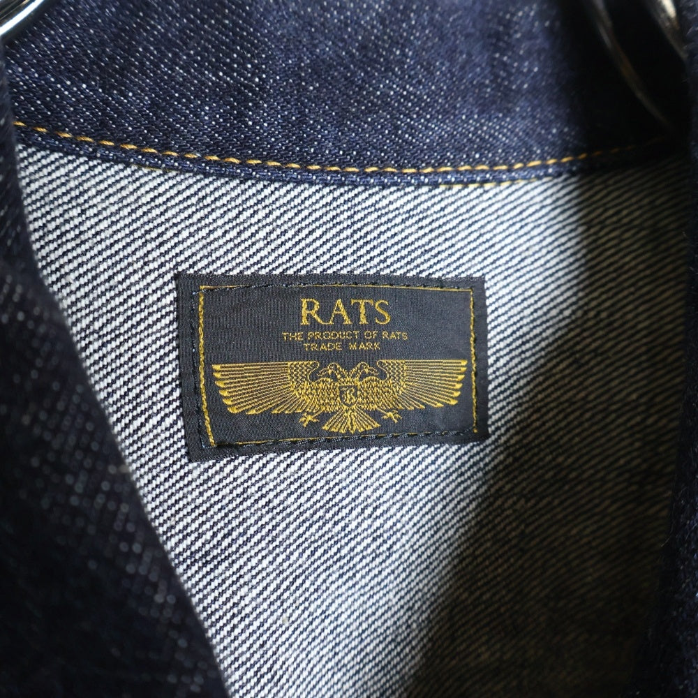 RATS(ラッツ) 1stサンプリング フロントポケット シンチバック デニムジャケット インディゴ RJ-0210B