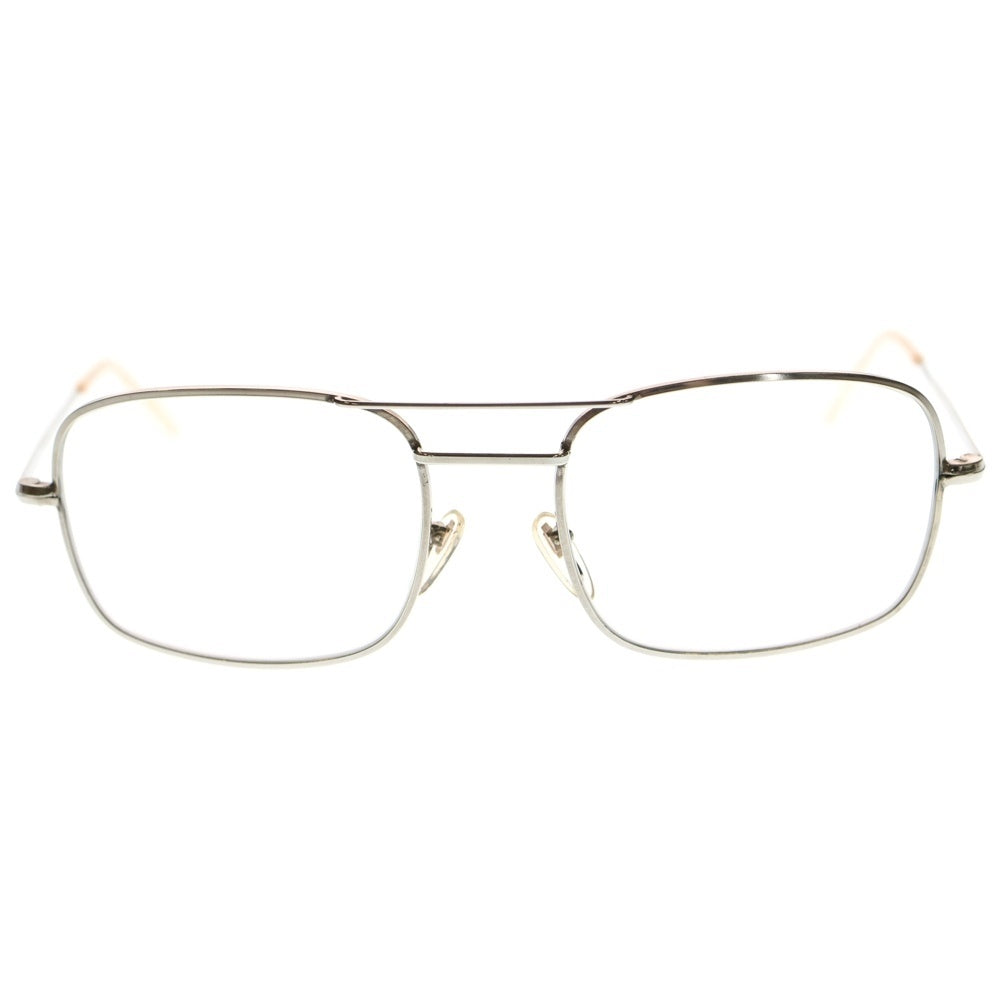 VINTAGE(ヴィンテージ) 50-60S VINTAGE FRENCH AVIATOR SUGLASSES ダブルブリッジ スクエア型 サングラス 眼鏡 アイウェア シルバー レディース