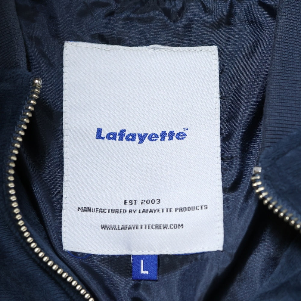 Lafayette(ラファイエット) 19AW LOGO PLATE VELOUR TRACK JACKET ロゴプレート ベロア ジップアップ トラックジャケット ネイビー LA191008