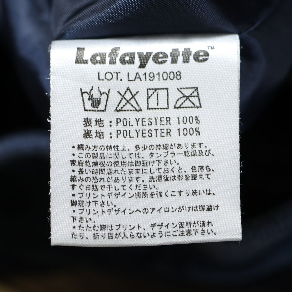 Lafayette(ラファイエット) 19AW LOGO PLATE VELOUR TRACK JACKET ロゴプレート ベロア ジップアップ トラックジャケット ネイビー LA191008