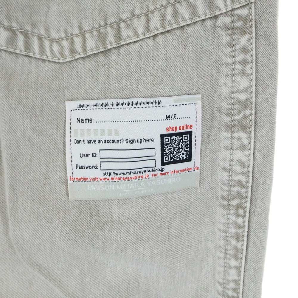 MAISON MIHARAYASUHIRO(メゾンミハラヤスヒロ) 24SS DENIM BAKER PANTS ベイカー デニムパンツ ジーンズ グレー A12PT022