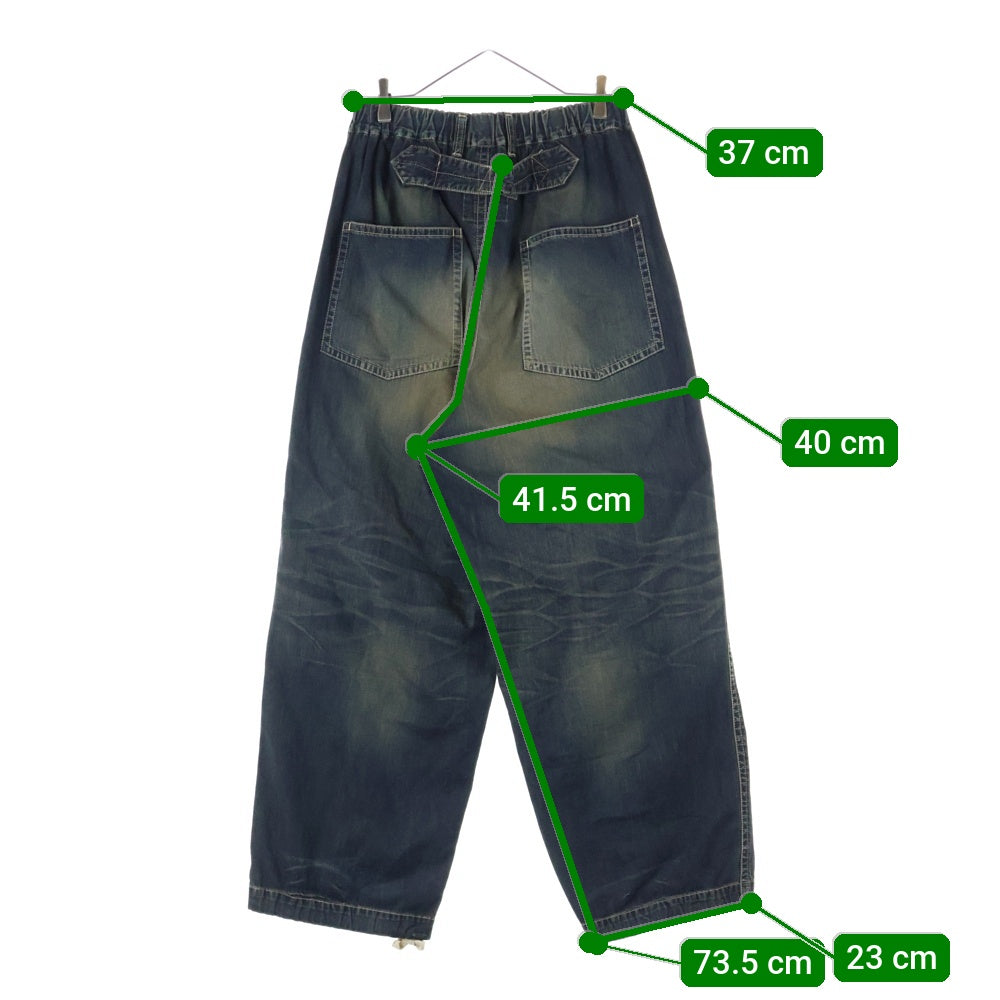 MAISON MIHARAYASUHIRO(メゾンミハラヤスヒロ) 24SS DENIM BAKER PANTS ベイカー デニムパンツ ジーンズ インディゴ A12PT022