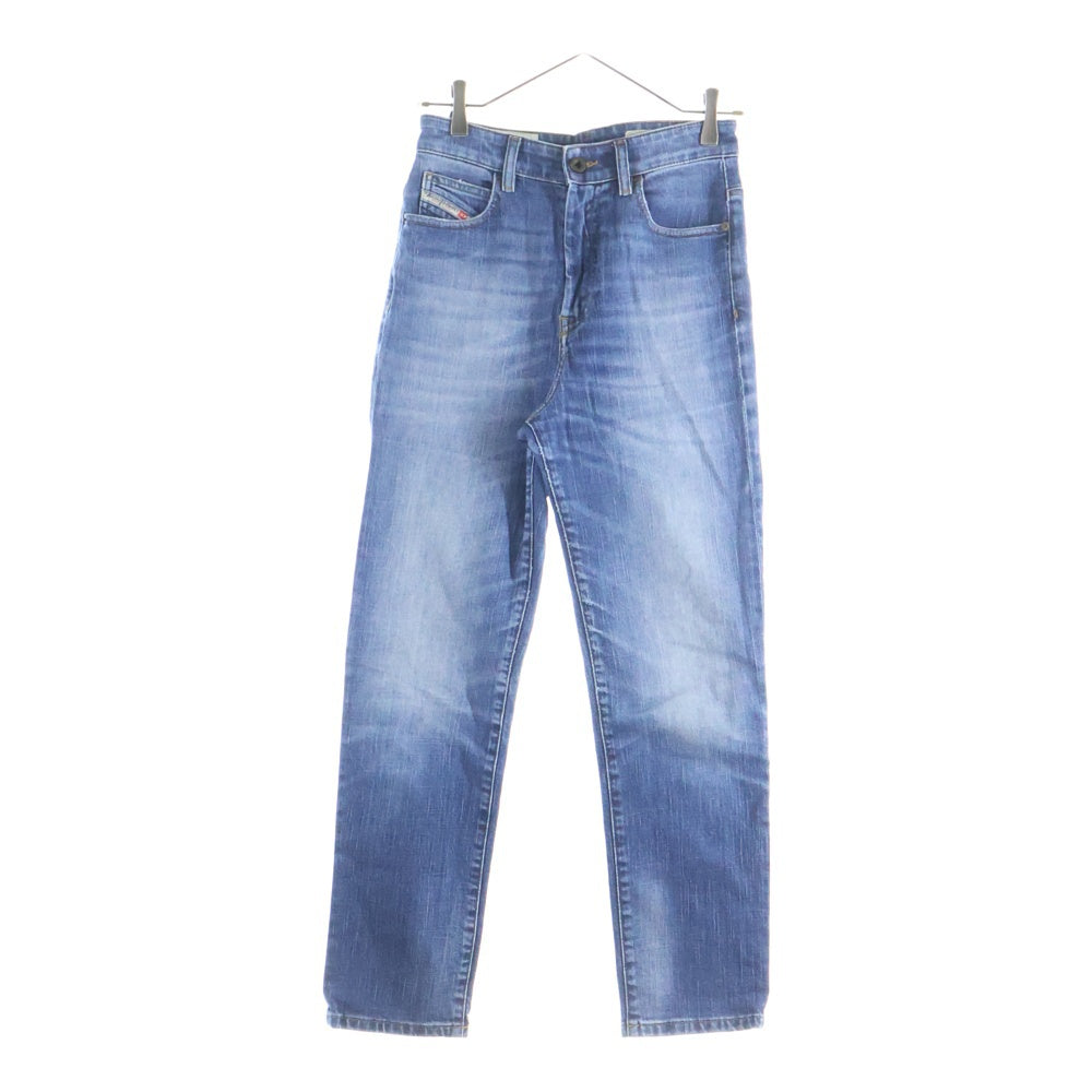 DIESEL(ディーゼル) ブレイブマンロゴデザイン ダメージ加工 マルチポケット ジップアップ デニムパンツ インディゴ