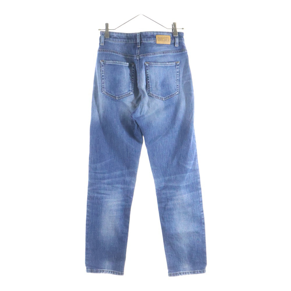 DIESEL(ディーゼル) ブレイブマンロゴデザイン ダメージ加工 マルチポケット ジップアップ デニムパンツ インディゴ