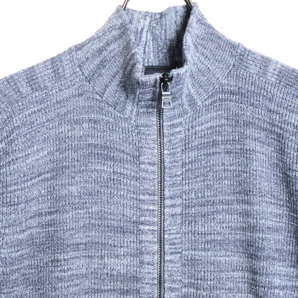 ARMANI(アルマーニ) 15SS ハイゲージ ジップアップ ニット カーディガン グレー
