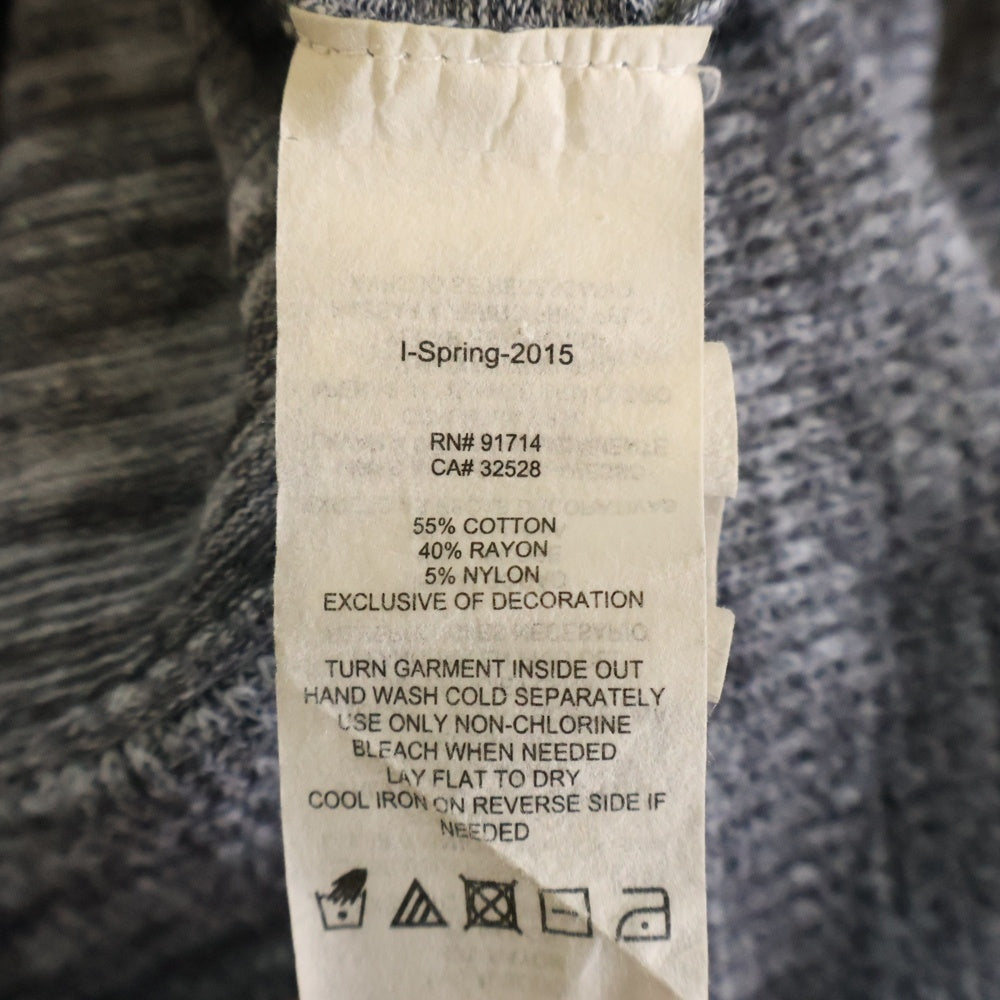 ARMANI(アルマーニ) 15SS ハイゲージ ジップアップ ニット カーディガン グレー