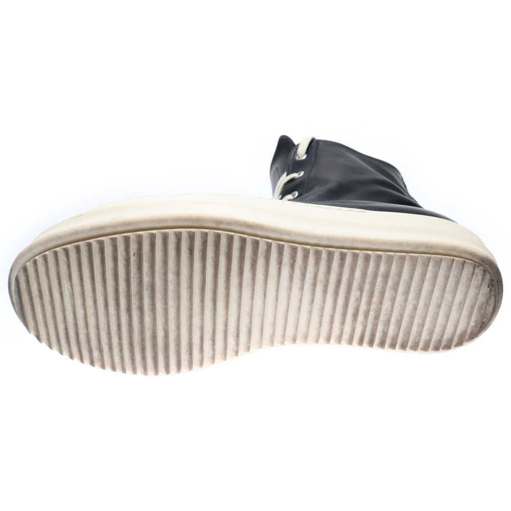 Rick Owens(リックオウエンス) 25SS RAMONES SNEAKERS ラモーンズ レザー ハイカットスニーカー ブラック RU01E5890