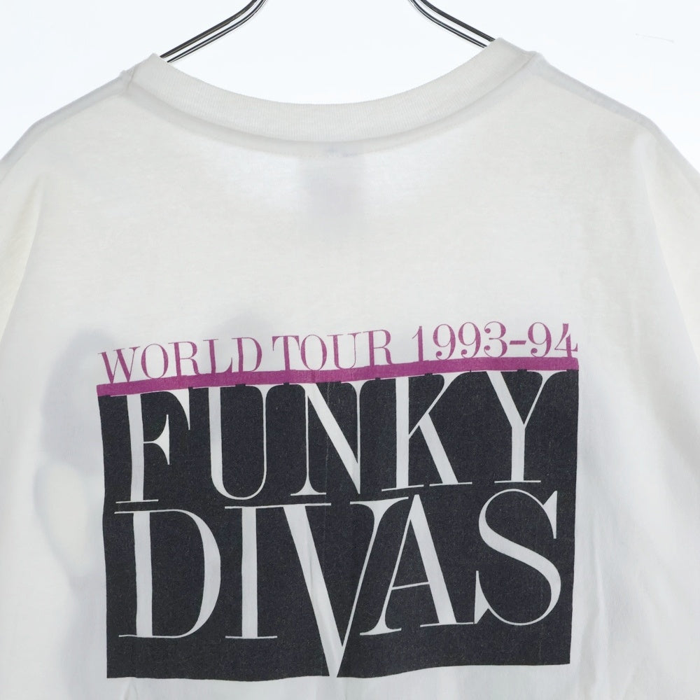 VINTAGE(ヴィンテージ) 90S VINTAGE EN VOGUE FUNKY DIVAS TEE ヴィンテージ アンヴォーグ ファンキーディヴァス HANESタグ 両面プリントTシャツ 半袖クルーネックカットソー ホワイト