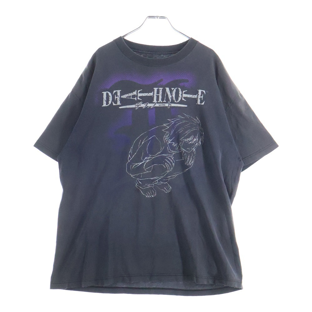 VINTAGE(ヴィンテージ) 00S VINTAGE DEATH NOTE L TEE ヴィンテージ デスノート エルローライト メキシコ製 フロントプリントTシャツ 半袖クルーネックカットソー ブラック