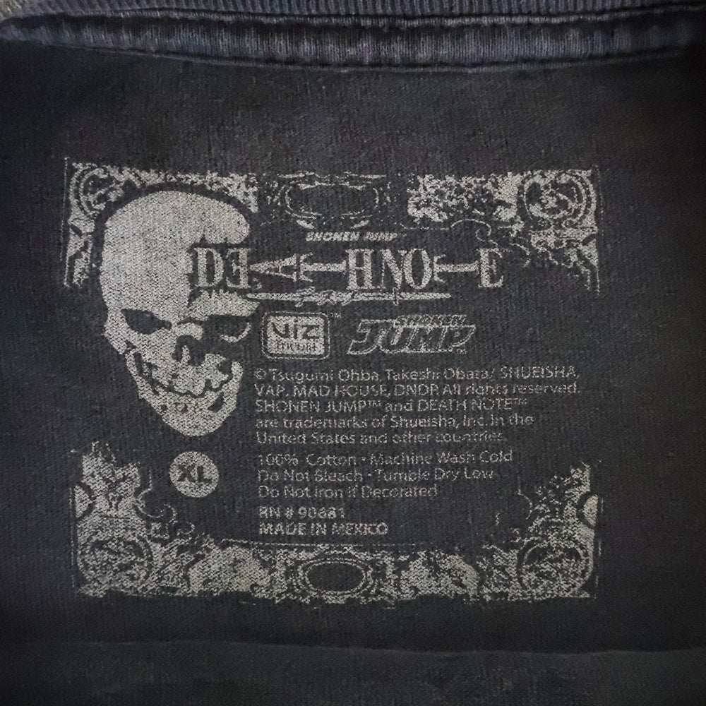 VINTAGE(ヴィンテージ) 00S VINTAGE DEATH NOTE L TEE ヴィンテージ デスノート エルローライト メキシコ製 フロントプリントTシャツ 半袖クルーネックカットソー ブラック