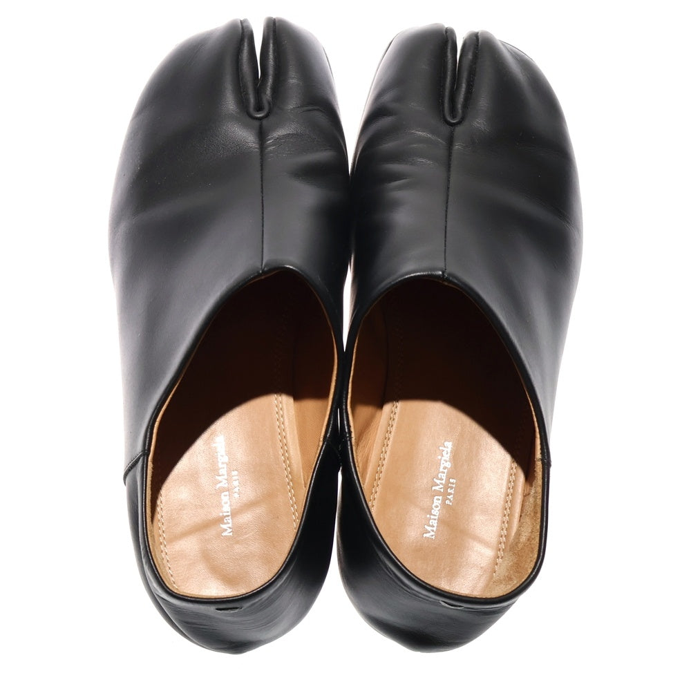 Maison Margiela(メゾンマルジェラ) TABI BABOUCHE タビ バブーシュ レザー フラットシューズ ブラック