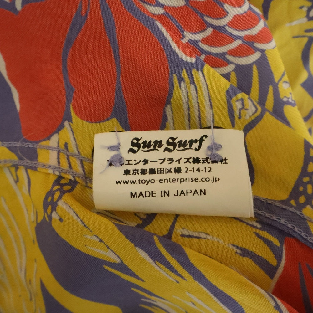 SUN SURF(サンサーフ) TORCH GINGER トーチジンジャー 総柄 半袖レーヨンオープンカラーシャツ ピンク/イエロー SS36026