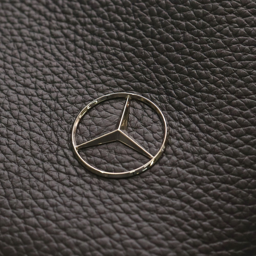 BARNEYS NEWYORK(バーニーズ ニューヨーク) ×Mercedes Benz メルセデスベンツ シルバーエンブレム レザートートバッグ ブラック レディース