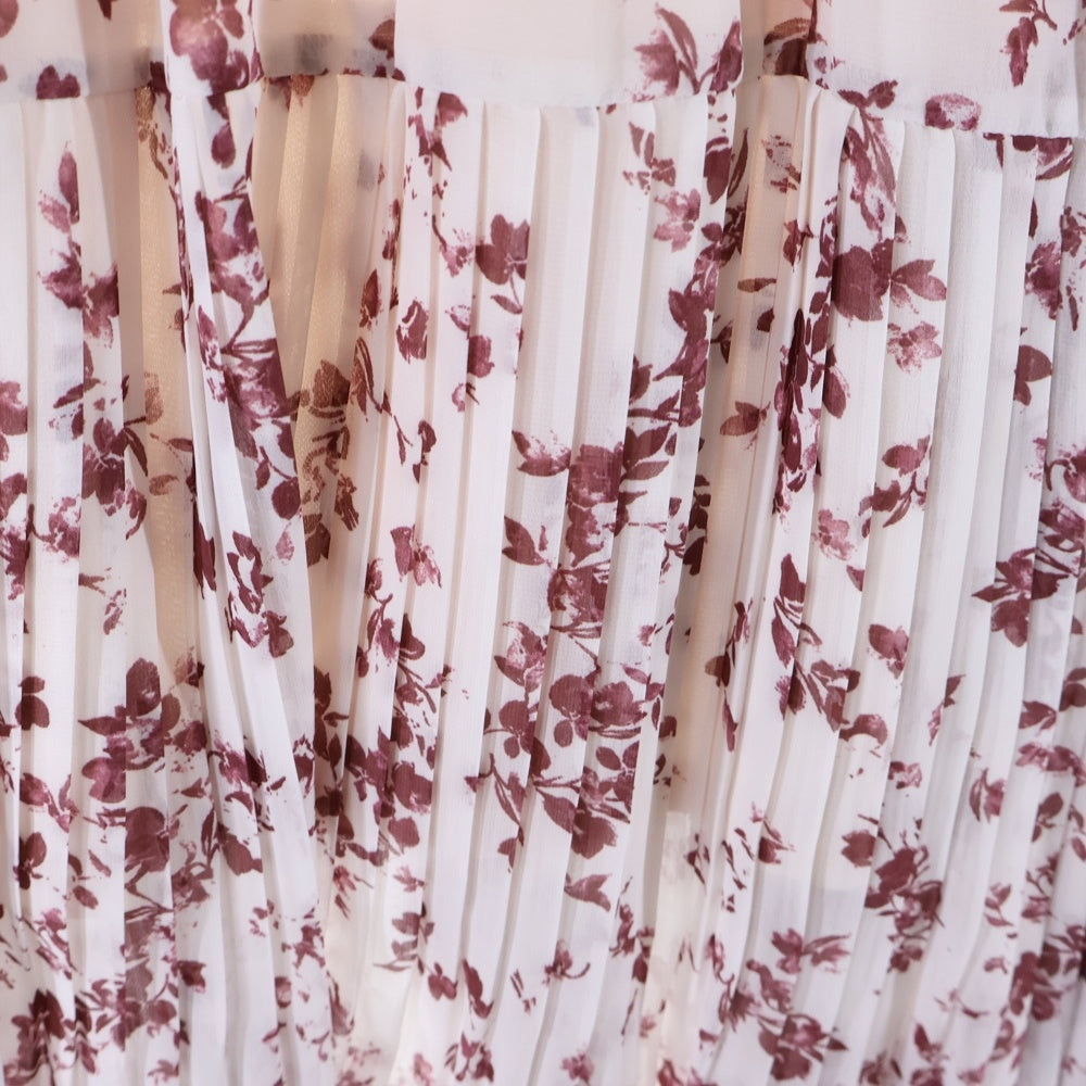 snidel(スナイデル) 総柄プリント パフスリーブ プリーツ フレアワンピース レディース ピンク SWFO245033