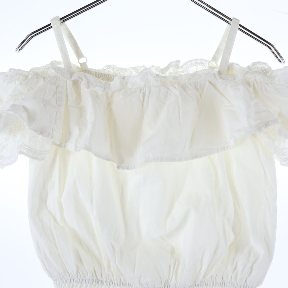 NO BRAND(ノーブランド) TITTY&CO. ティティーアンドコー オフショルダー ギャザー フレンチスリーブトップス レディース ホワイト 061-203-052