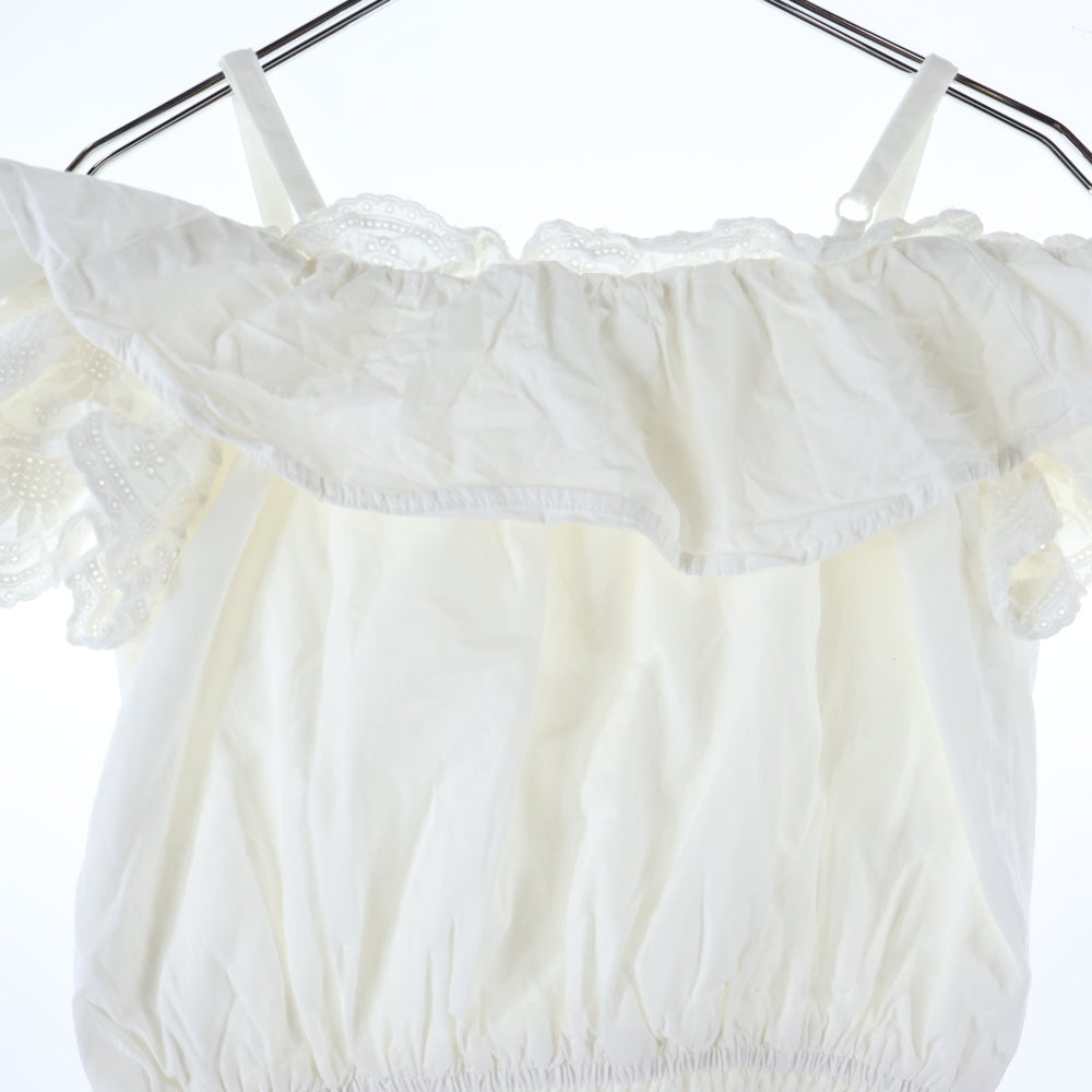 NO BRAND(ノーブランド) TITTY&CO. ティティーアンドコー オフショルダー ギャザー フレンチスリーブトップス レディース ホワイト 061-203-052