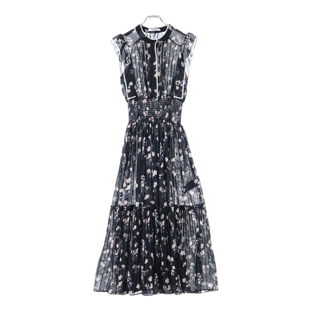 snidel(スナイデル) SUSTAINA バイカラープリーツ ロングワンピース ブラック レディース SWFO244003