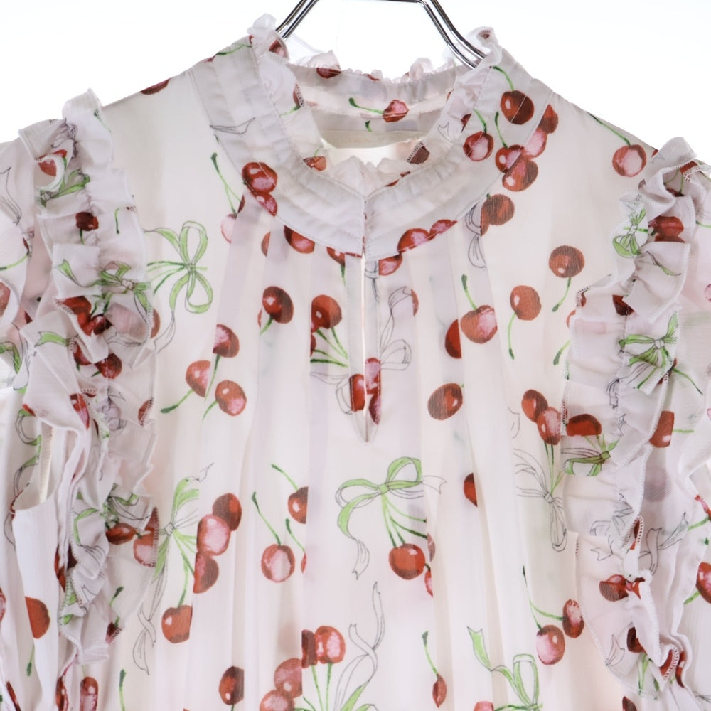 LILLIAN CARAT(リリアンカラット) バリエーションプリント ティアードワンピース ピンク/レッド レディース 45215308D