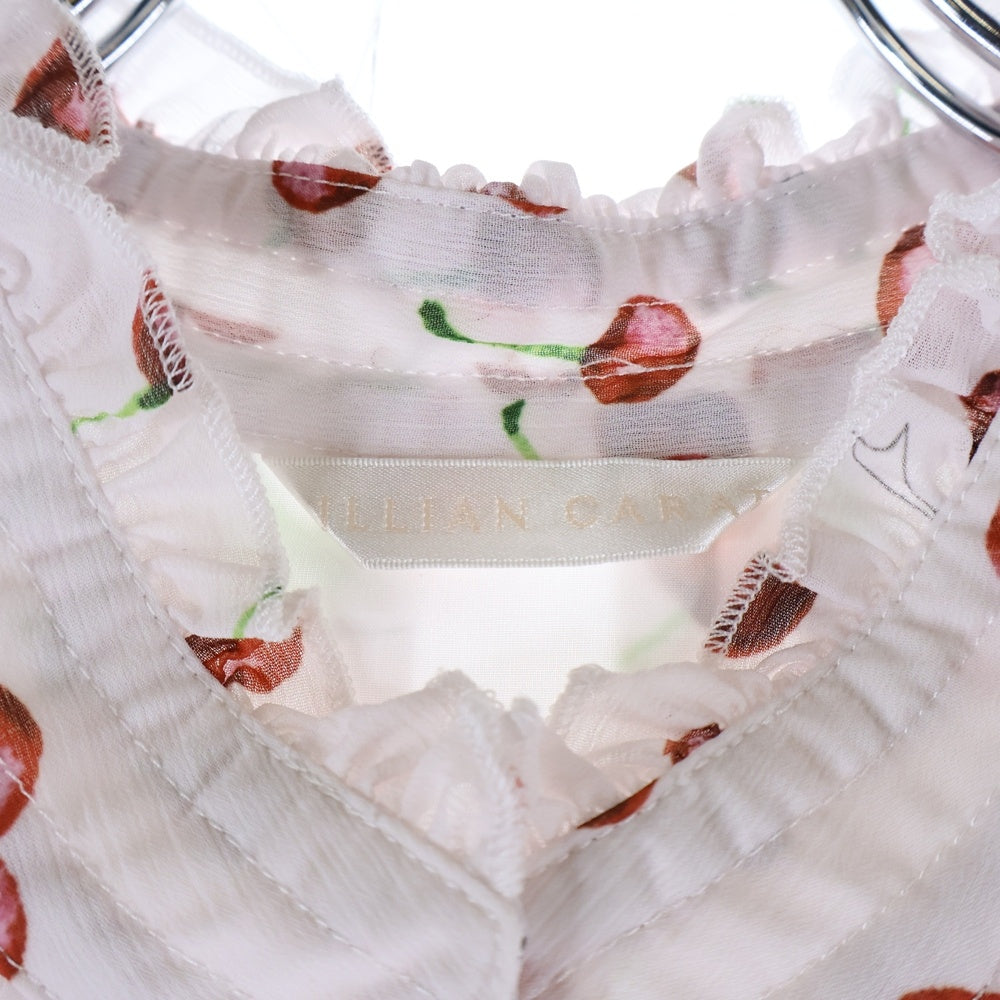 LILLIAN CARAT(リリアンカラット) バリエーションプリント ティアードワンピース ピンク/レッド レディース 45215308D