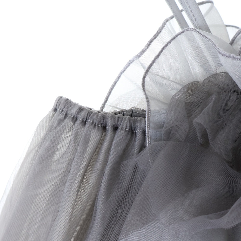 NO BRAND(ノーブランド) MERCURYDUO マーキュリーデュオ チュールフリルトップス グレー レディース 002430400601