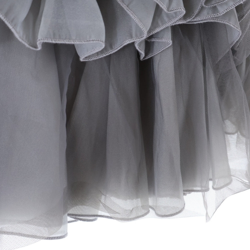 NO BRAND(ノーブランド) MERCURYDUO マーキュリーデュオ チュールフリルトップス グレー レディース 002430400601