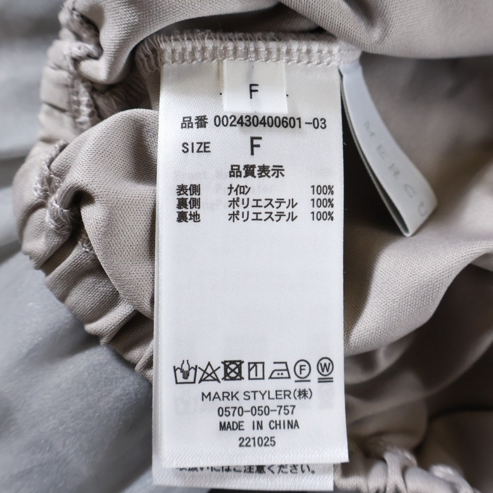 NO BRAND(ノーブランド) MERCURYDUO マーキュリーデュオ チュールフリルトップス グレー レディース 002430400601