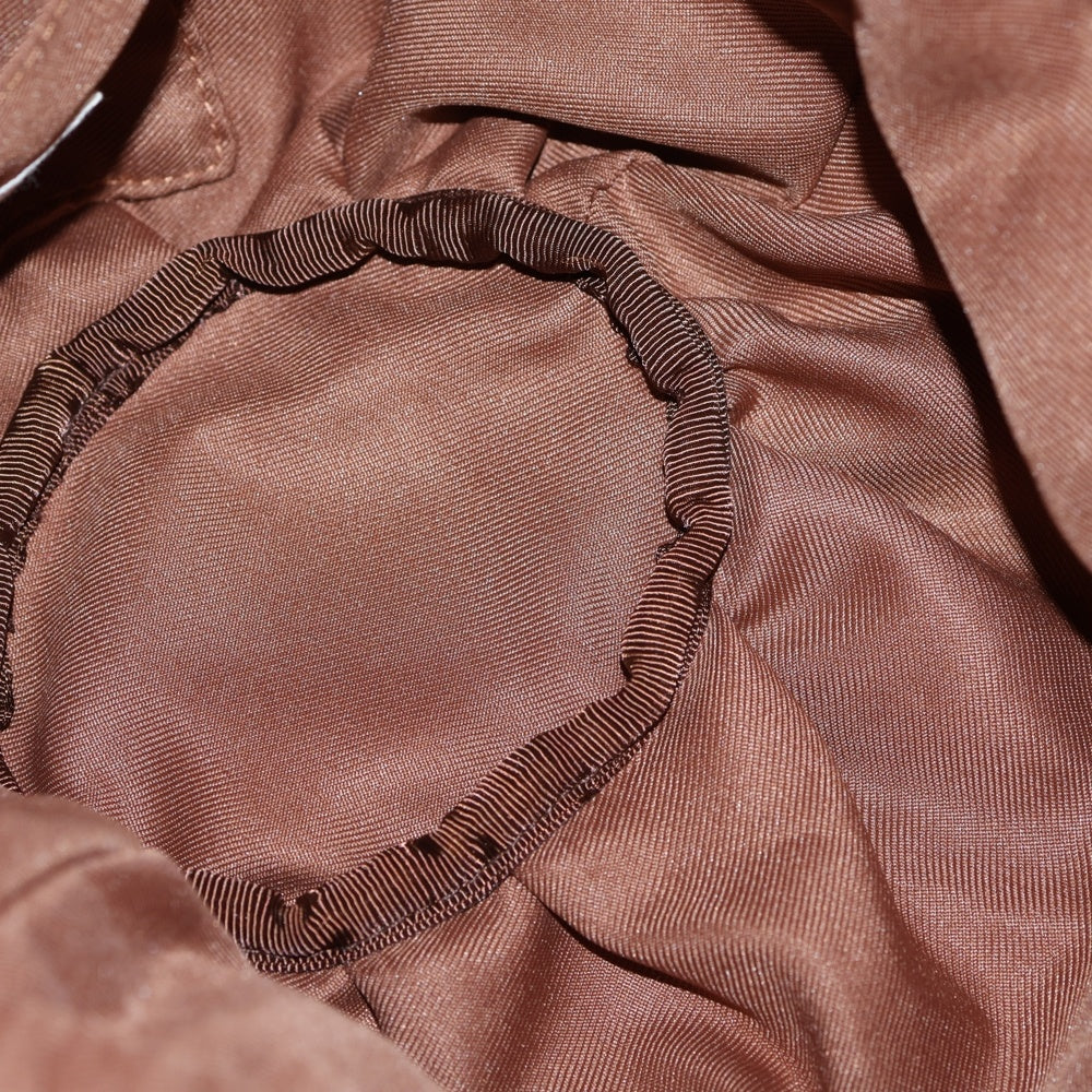 NO BRAND(ノーブランド) CONTROL FREAK コントロールフリーク レースデザイン 巾着バッグ ブラウン/レッド レディース