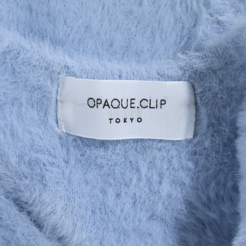 OPAQUE.CLIP(オペークドットクリップ) フェザーヤーン Vネックニット セーター ブルー レディース 637-19036