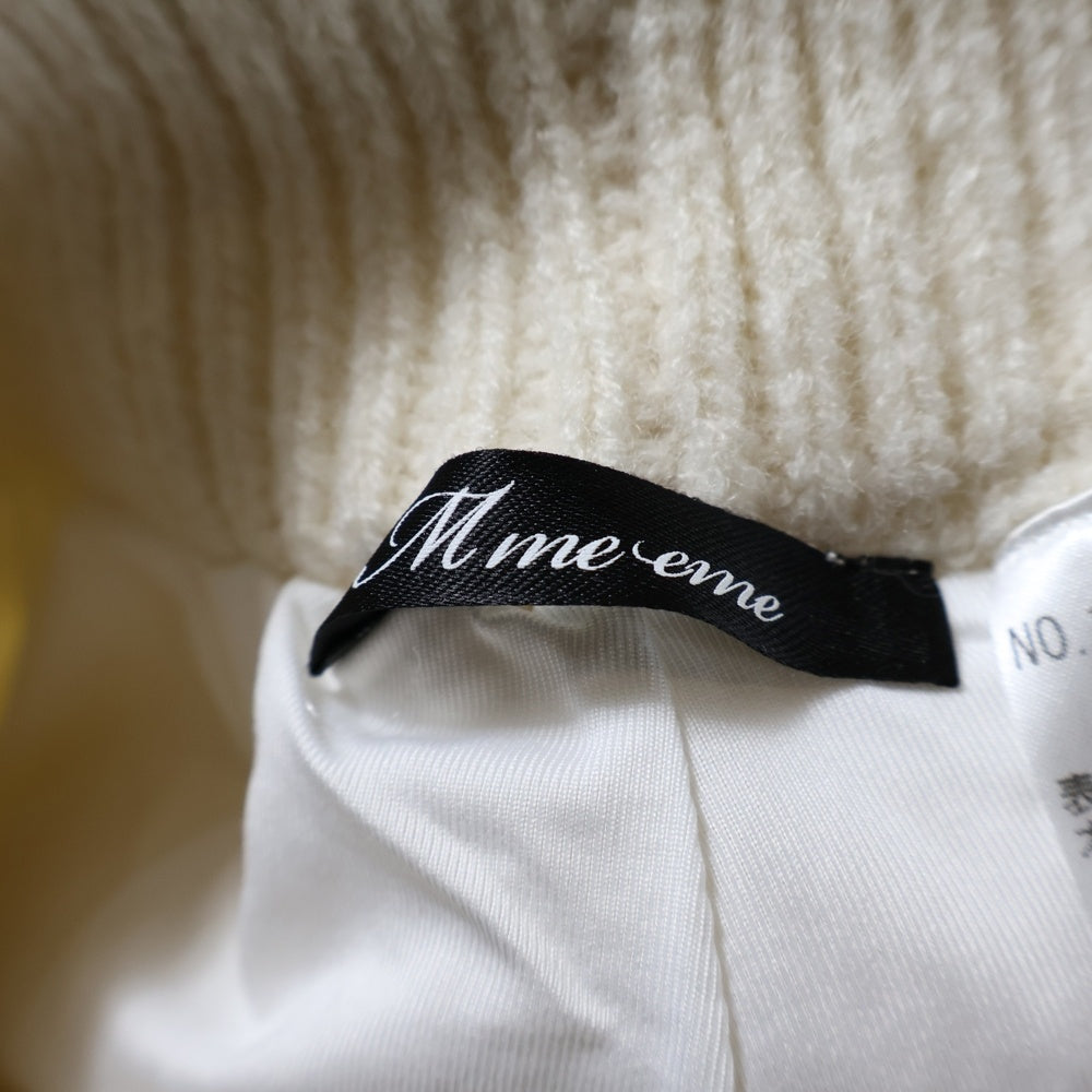NO BRAND(ノーブランド) M me eme エムミーエメ KNIT SHORT ケーブル編みニット ショーツ ハーフパンツ アイボリー レディース 10260