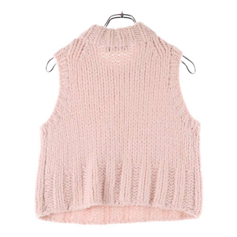 ZARA(ザラ) ケーブル編み ローゲージ ニットベスト ピンク レディース
