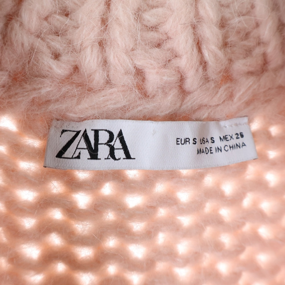 ZARA(ザラ) ケーブル編み ローゲージ ニットベスト ピンク レディース 2142/002/621