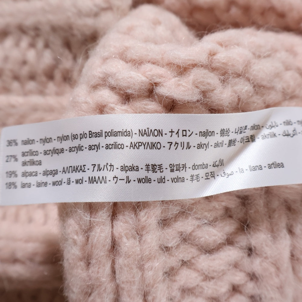 ZARA(ザラ) ケーブル編み ローゲージ ニットベスト ピンク レディース