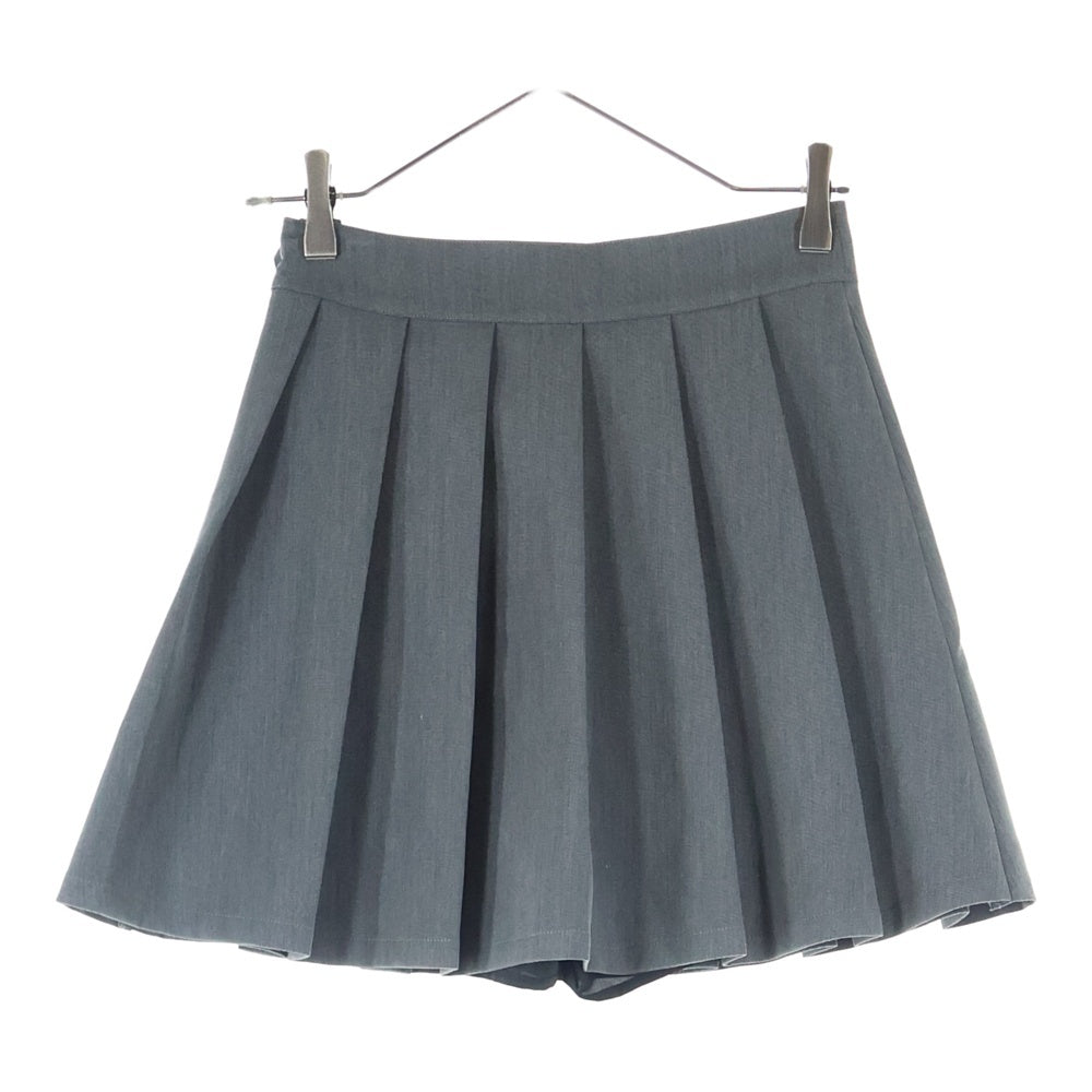 TREAT URSELF(トリートユアセルフ) ロゴ刺繍 プリーツ ショートスカート グレー レディース 1241-0131-TR