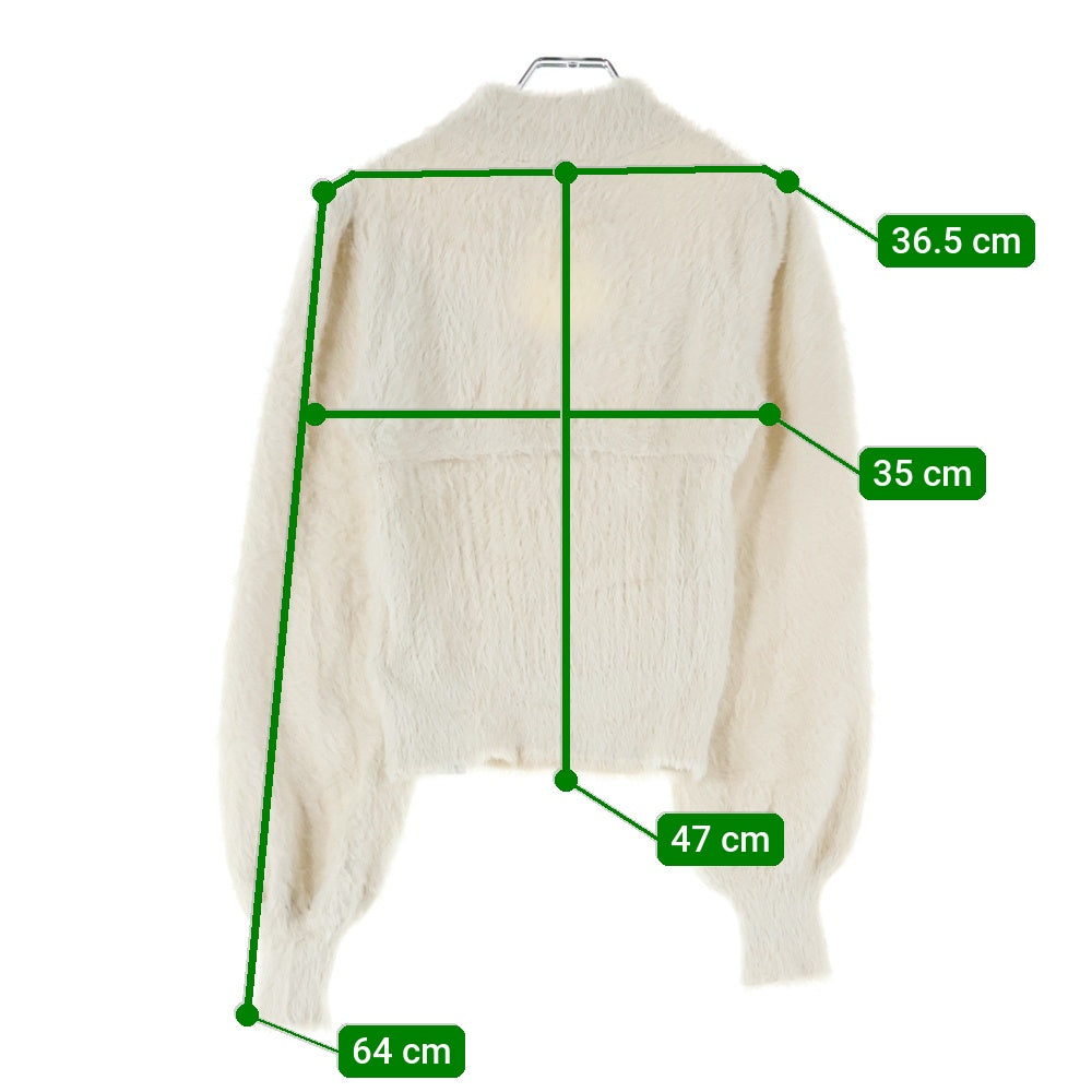 NO BRAND(ノーブランド) michellMacaron ミシェルマカロン リボンシャギー ニットトップス セーター ベージュ レディース SFY0439C