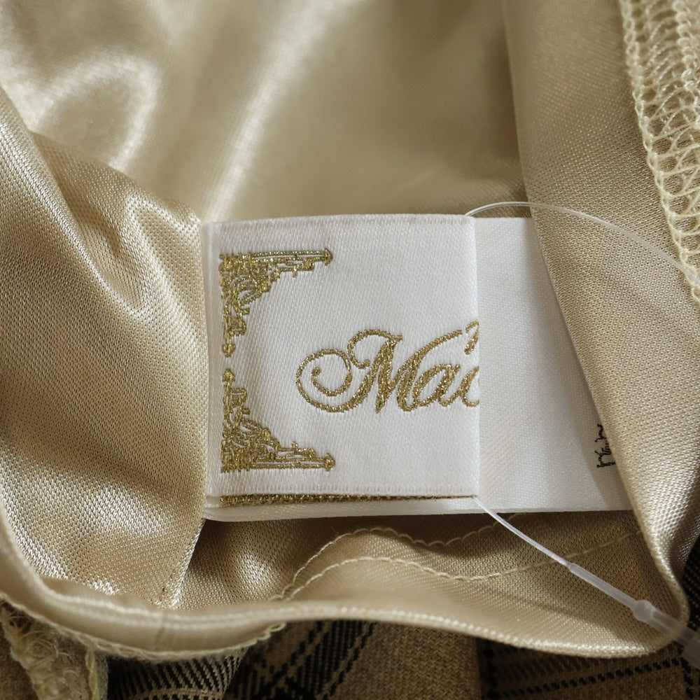 NO BRAND(ノーブランド) michellMacaron ミシェルマカロン フレアチェックスカート ベージュ レディース SCC0440