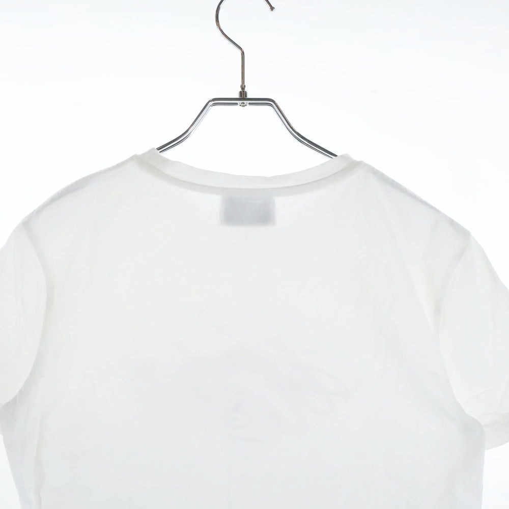 TREAT URSELF(トリートユアセルフ) ラインストーン装飾 クルーネック 半袖Tシャツ カットソー ホワイト レディース 1241-0191-TR-1