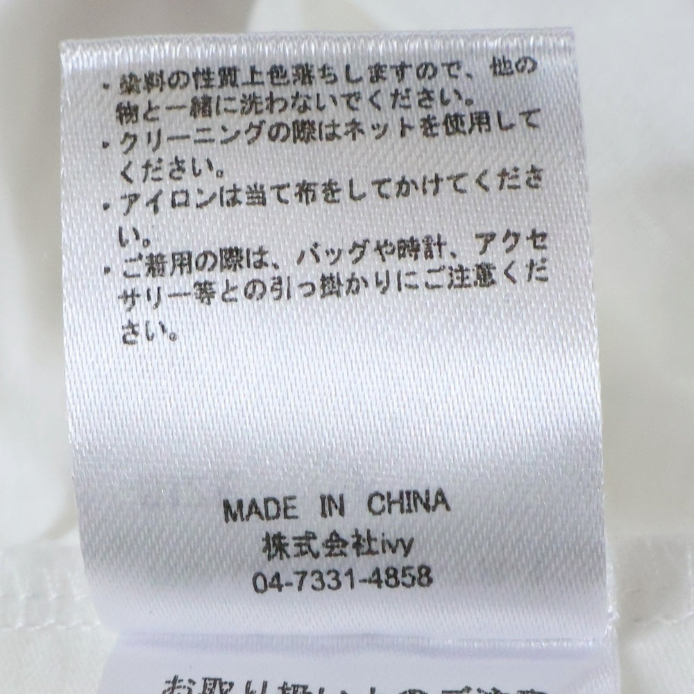 TREAT URSELF(トリートユアセルフ) ラインストーン装飾 クルーネック 半袖Tシャツ カットソー ホワイト レディース 1241-0191-TR-1