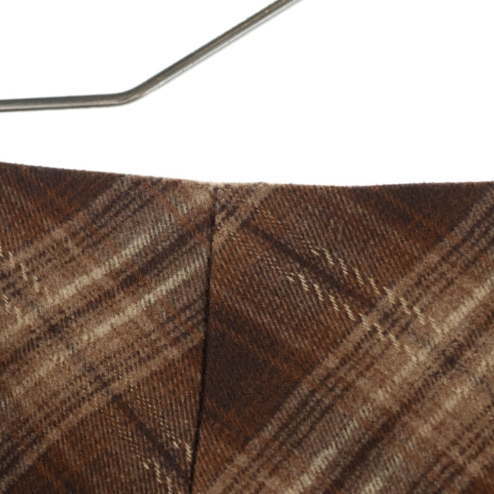 NO BRAND(ノーブランド) TITTY&CO. ティティーアンドコー チェック タイト フレア スカート ブラウン レディース