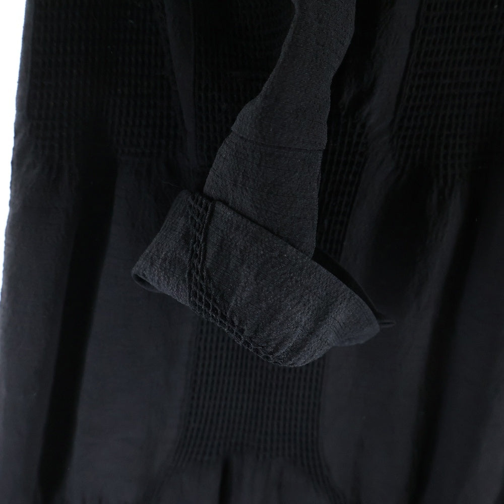 FRAY I.D(フレイアイディー) シャーリング ジャガード ロングスリーブ ワンピース レディース ブラック FWFO225039