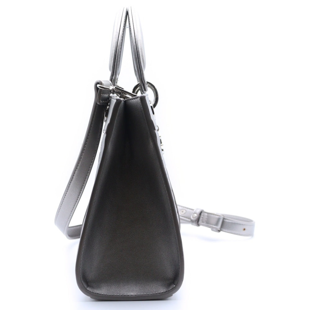 snidel(スナイデル) 24SS シルバーチャーム付き フェイクレザー パフハンドルバッグ レディース シルバー SWGB241627