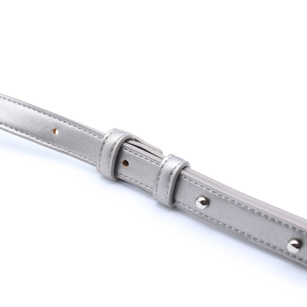 snidel(スナイデル) 24SS シルバーチャーム付き フェイクレザー パフハンドルバッグ レディース シルバー SWGB241627