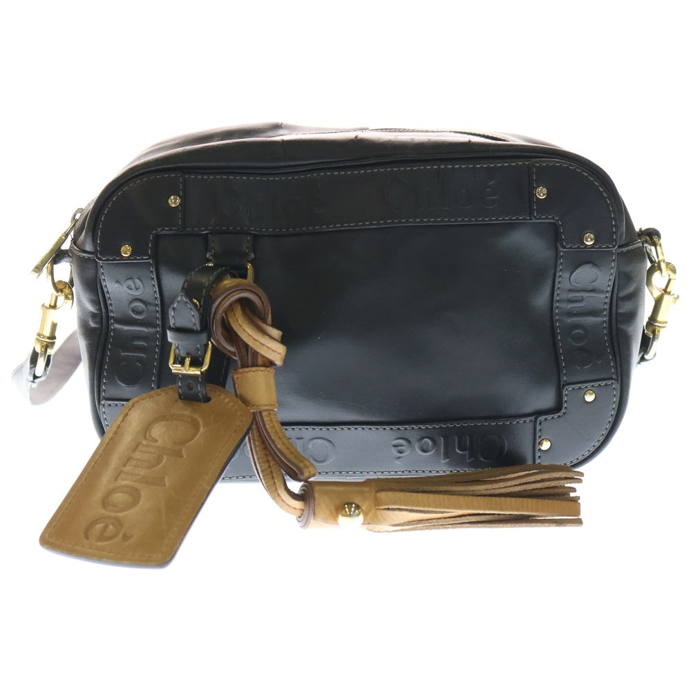 Chloe(クロエ) エデン フリンジ レザーショルダーバッグ ブラック 01-11-62 レディース